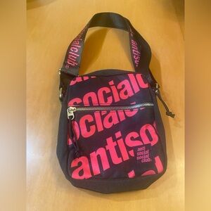 Anti social club great cross body/ shoulder bag. Black/ pink. NWOT!!!